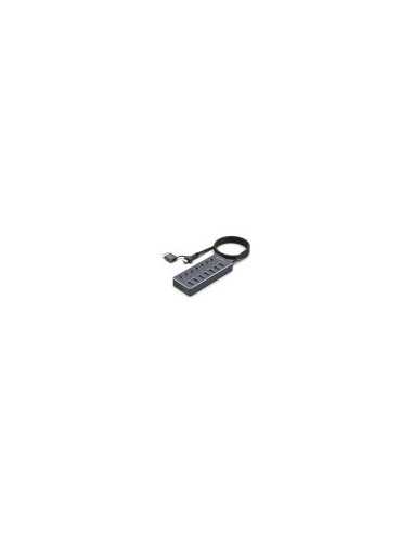 ADAPTADOR ARGOM USB TIPO C/USB 3.0 MACHO A 7 USB 3.0 HEMBRA NEGRO