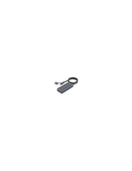 ADAPTADOR ARGOM USB TIPO C/USB 3.0 MACHO A 7 USB 3.0 HEMBRA NEGRO