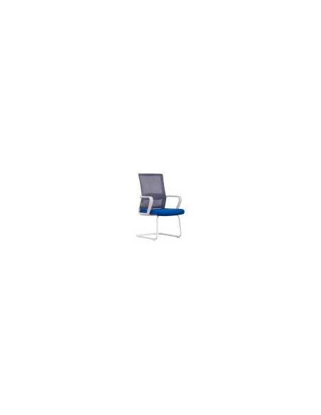 SILLA VISITA LIVENO CON BRAZOS NEXUS CAPACIDAD 330 LIBRAS MALLA NEGRA/AZUL