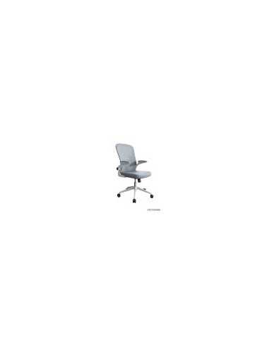 SILLA SEMI EJECUTIVA LIVENO AERO MESH CAPACIDAD 330 LIBRAS MALLA GRIS/BLANCO