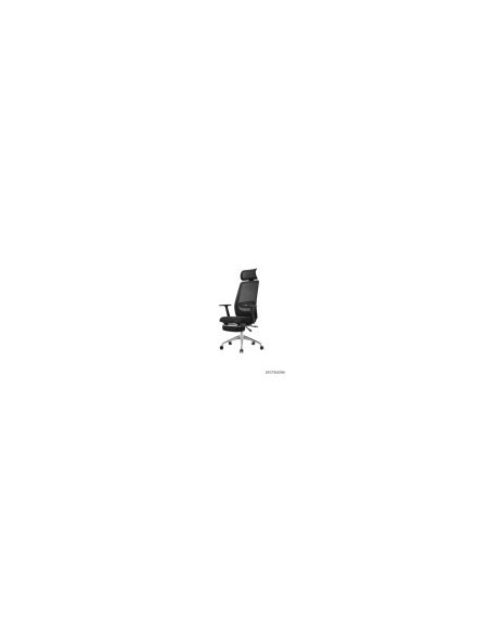 SILLA EJECUTIVA LIVENO ZENITH CON CABECERA Y REPOSA PIES CAPACIDAD 330 LIBRAS MALLA NEGRA