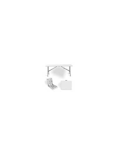 MESA PLEGABLE LIVENO 1.80 X 0.74 X 0.74 MTS CAPACIDAD 331 LIBRAS BLANCA