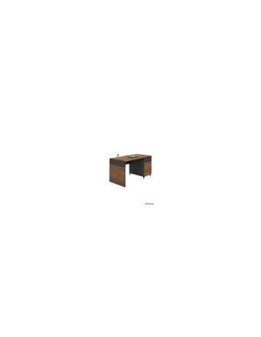 ESCRITORIO SECRETARIAL LIVENO 2 GAVETAS 1.20 X 0.60 X 0.75 MTS CAFE OSCURO OAK/ NEGRO