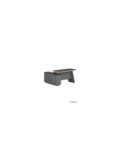 ESCRITORIO EJECUTIVO LIVENO CON GABINETE DE 1 GAVETA 2 REPIZAS 1 PUERTA 1.80 X 1.60 X 0.76 MTS EBANO/GRIS