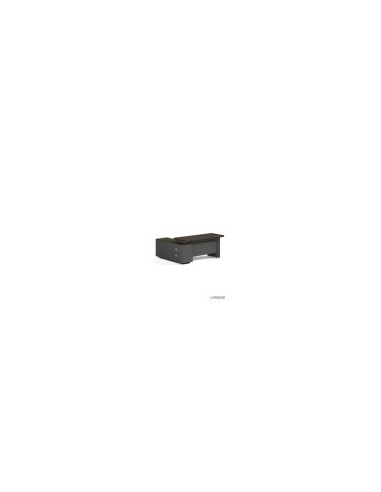 ESCRITORIO EJECUTIVO LIVENO CON GABINETE DE 1 GAVETA 2 REPIZAS 1 PUERTA 1.60 X 1.65 X 0.76 MTS EBANO/GRIS