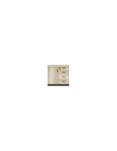 CREDENZA LIVENO 4 GAVETAS 1 PUERTA 0.75 X 0.80 X0.40 MTS BEIGE
