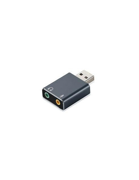 ADAPTADOR ARGOM USB A 2 AUDIO 3.5MM