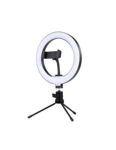 ARO DE LUZ ARGOM DE 8" CON MINI TRIPODE 7.5" ALTO