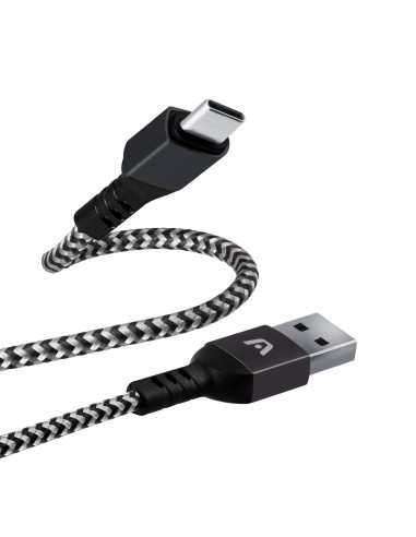 CABLE ARGOM USB TIPO C A LIGHTNING MACHO DURA FORM 6 PIES NEGRO /BLANCO