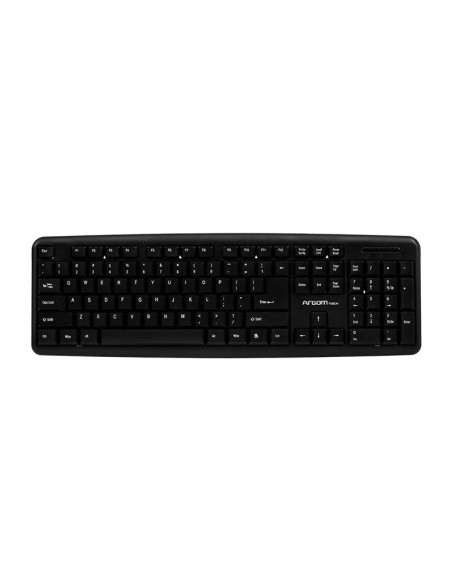 TECLADO USB ARGOM SENCILLO INGLES NEGRO