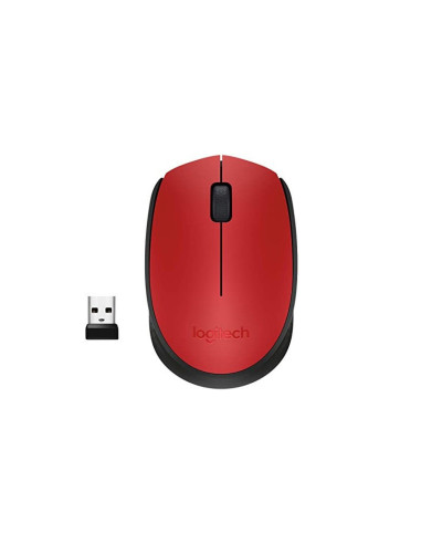 MOUSE INALAMBRICO LOGITECH M170 OPTICO 2.4GHZ 1000DPI ROJO