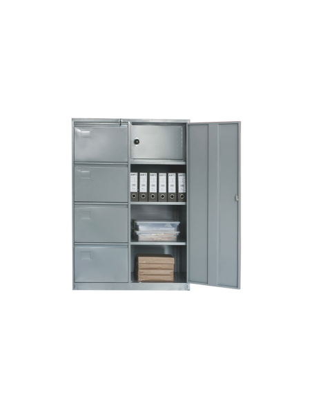 ARCHIVO 4 GAVETAS + ARMARIO CON CAJA DE SEGURIDAD BEIGE