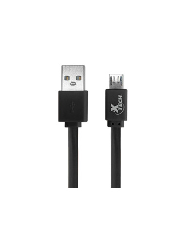 CABLE XTECH USB 2.0 A MICRO USB 3 PIES NEGRO