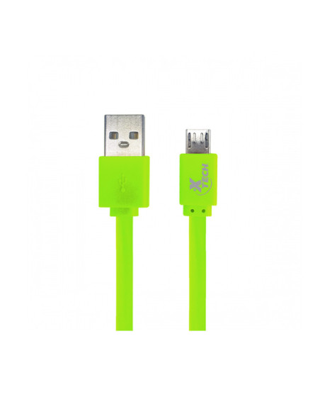 CABLE XTECH USB 2.0 A MICRO USB 3 PIES VERDE