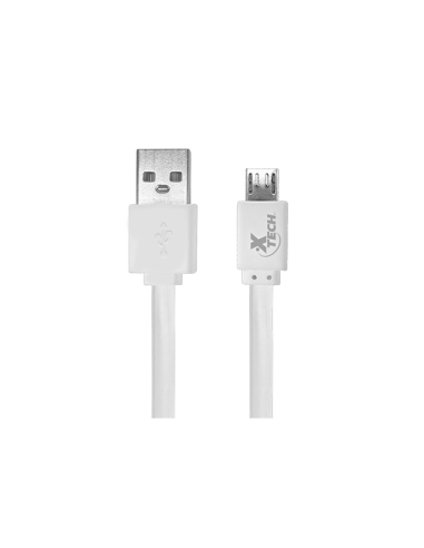 CABLE XTECH USB 2.0 A MICRO USB 3 PIES BLANCO