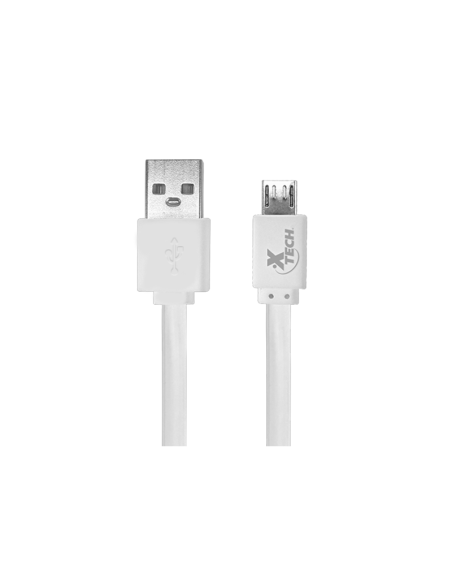 CABLE XTECH USB 2.0 A MICRO USB 3 PIES BLANCO