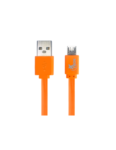 CABLE XTECH USB 2.0 A MICRO USB 3 PIES NARANJA