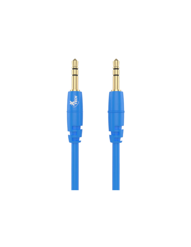 CABLE XTECH SONIDO ESTEREO 3.5MM A 3.5MM 3 PIES AZUL