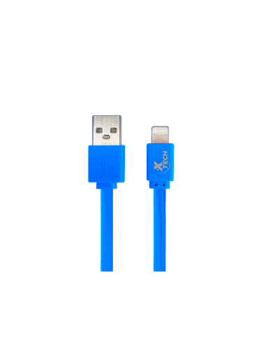 CABLE XTECH USB A LIGHTNING PARA IPHONE IPAD 3 PIES AZUL