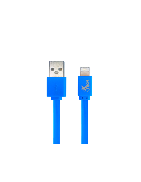 CABLE XTECH USB A LIGHTNING PARA IPHONE IPAD 3 PIES AZUL