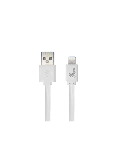 CABLE XTECH USB A LIGHTNING PARA IPHONE IPAD 3 PIES BLANCO