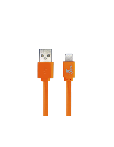 CABLE XTECH USB A LIGHTNING PARA IPHONE IPAD 3 PIES NARANJA