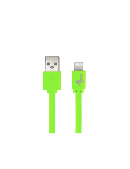 CABLE XTECH USB A LIGHTNING PARA IPHONE IPAD 3 PIES VERDE