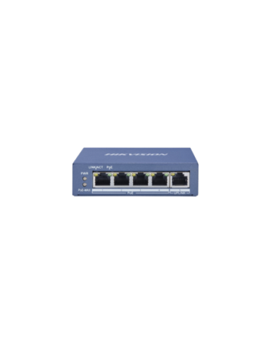 SWITCH HIKVISION 4 PUERTO RJ45 GIGABIT 10/100/1000 MBPS  POE AZUL
