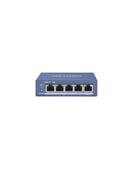 SWITCH HIKVISION 4 PUERTO RJ45 GIGABIT 10/100/1000 MBPS  POE AZUL