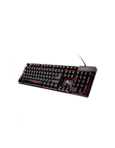 TECLADO USB XTECH MULTIMEDIA GAMING ILUMINACION LED MULTICOLOR ESPAÑOL NEGRO