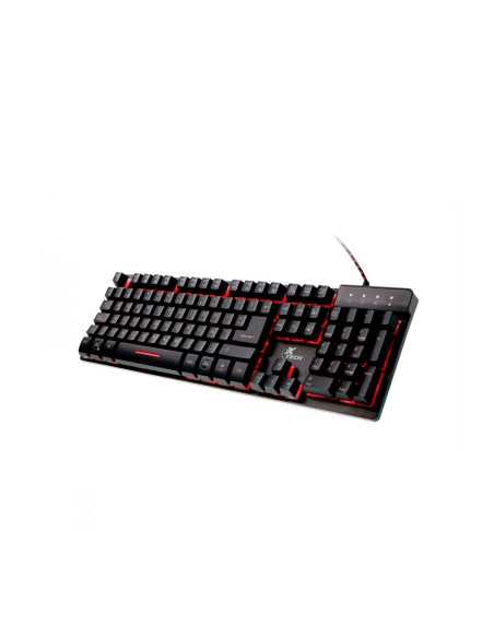 TECLADO USB XTECH MULTIMEDIA GAMING ILUMINACION LED MULTICOLOR ESPAÑOL NEGRO